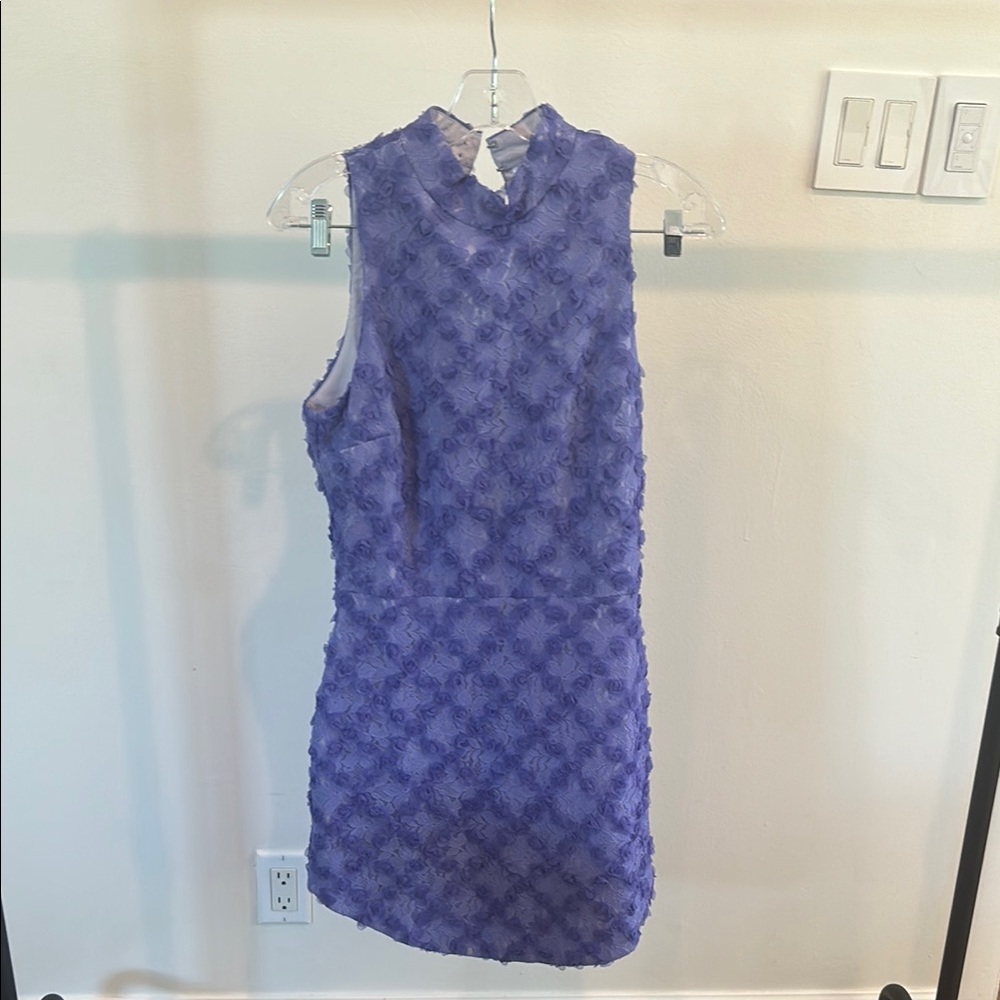 Amanda Uprichard Blue Sleeveless Sheath Mini Dress